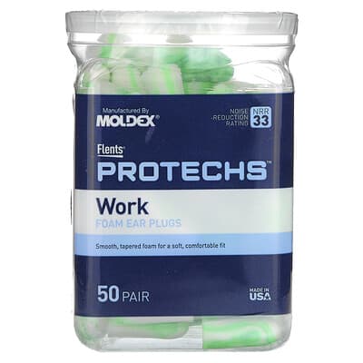 Пробковые беруши для работы Protechs, 50 пар