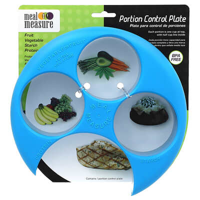Тарелка для контроля порций Meal Measure, Blue, 1 Count