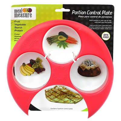 Тарелка для контроля порций Meal Measure, красная, 1 шт.