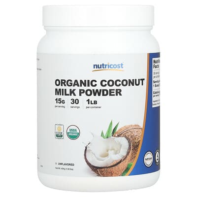 Organic Coconut Milk Powder, Unflavored, 16.2 oz (454 g)