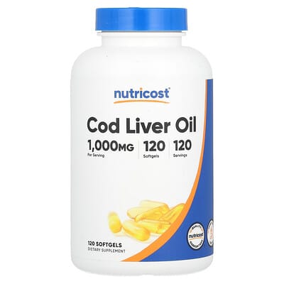 Cod Liver Oil, 1,000 mg, 120 Softgels