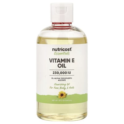 Масло Essentials, Vitamin E, 8 fl oz (240 ml)