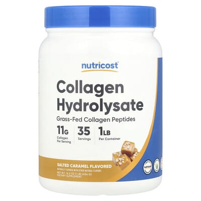Nutricost Коллагеновые пептиды, соленая карамель, 16.2 oz (454 g)