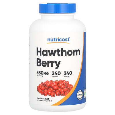 Nutricost ягоды боярышника Hawthorn Berry 550 mg 240 капсул