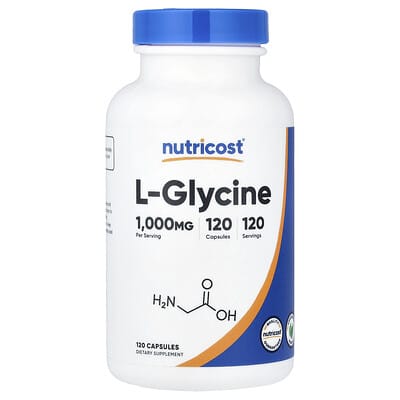 L-Glycine, 1,000 mg, 120 капсул