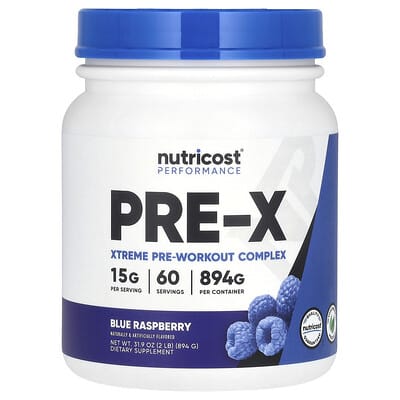 Performance, PRE-X, Xtreme Pre-Workout Complex, Blue Raspberry, 2.2 lb (996 g)