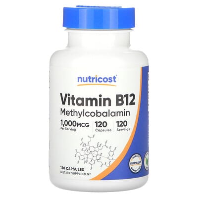Витамин B12, 1,000 mcg, 120 капсул
