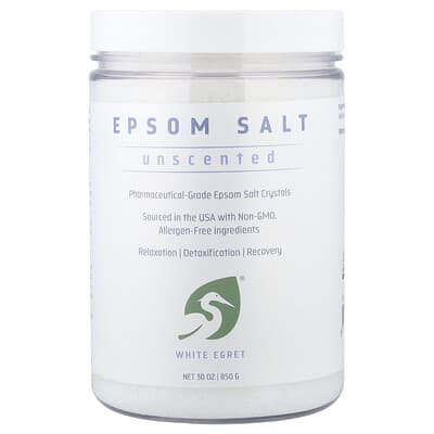 Epsom Salt, Unscented, 30 oz (850 g)