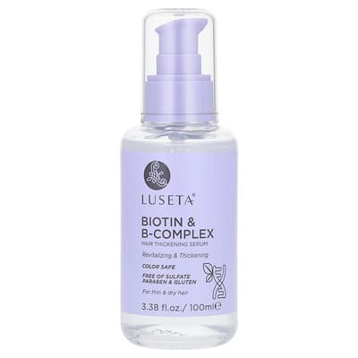Biotin & B-Complex Hair Thickening Serum, For Thin & Dry Hair, 3.38 fl oz (100 ml)