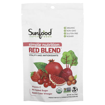 Органическое красное купажированное вино Sunfood, 4 унции (113 г)