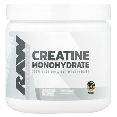 Raw Nutrition Essentials, креатин моногидрат, без вкуса, 5.29 oz (150 g)