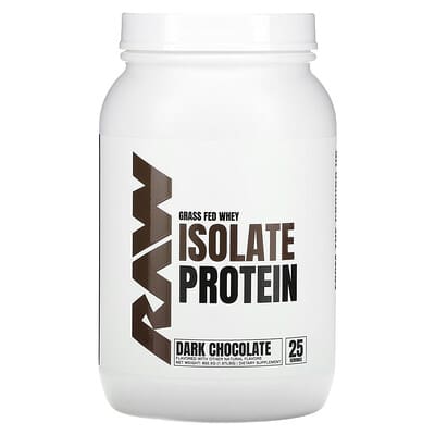 Изолят сывороточного протеина Raw Nutrition, Dark Chocolate, 1.97 lb (892.5 g)