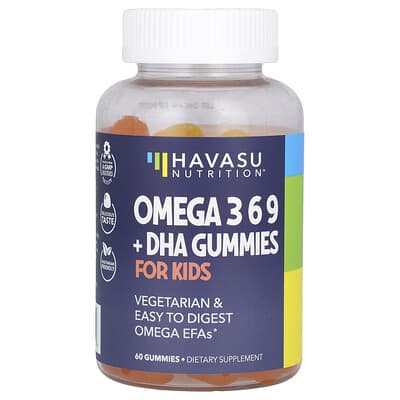 Детские жевательные витамины Omega 3 6 9 + DHA, 60 шт.