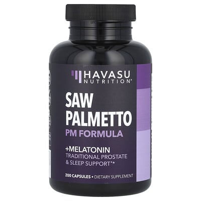 Havasu Nutrition Saw Palmetto PM формула + мелатонин 200 капсул