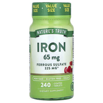 Iron, 65 mg, 240 Coated Tablets