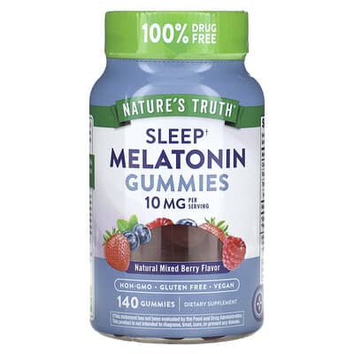 Желейные конфеты Sleep Melatonin, натуральная смесь ягод, 140 штук (5 mg на конфету)