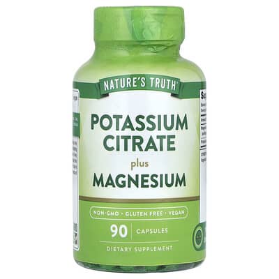 Potassium Citrate Plus Magnesium, 90 Capsules