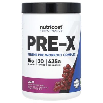 Performance, PRE-X, Xtreme Pre-Workout Complex, Grape, 1.1 lb (489 g)