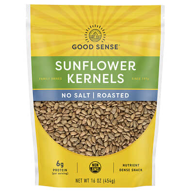 Sunflower Kernels, No Salt, Roasted, 16 oz (454 g)