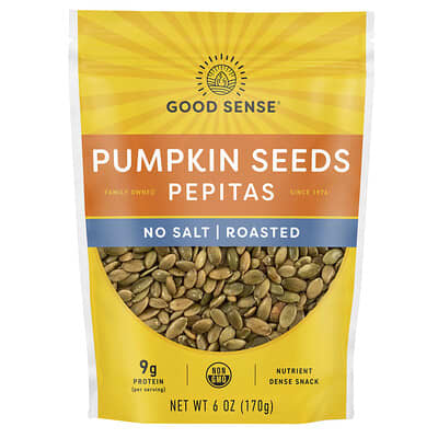 Good Sense Тыквенные семечки без соли, обжаренные 6 oz (170 g)