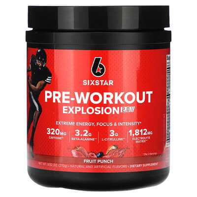 Pre-Workout Explosion 2.0, Fruit Punch, 9.52 oz (270 g)