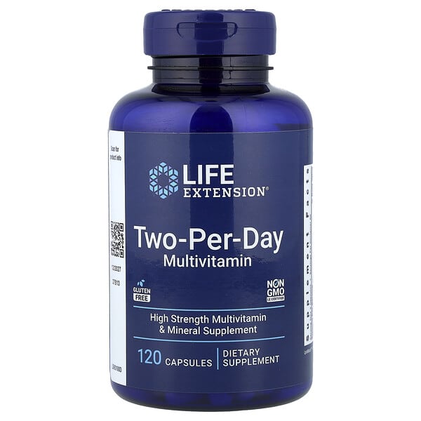 Two-Per-Day, мультивитамины, 120 капсул