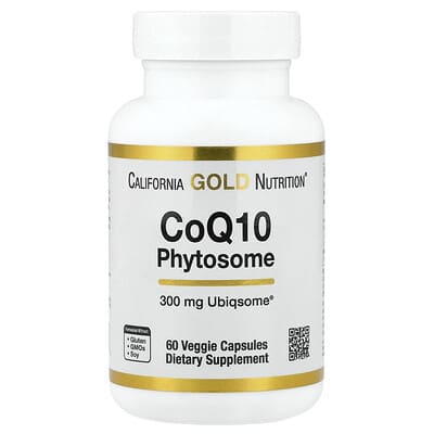 California Gold Nutrition CoQ10 Phytosome, 300 mg, 60 вегетарианских капсул
