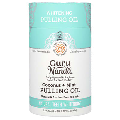 Oil Pulling Oral Rinse, Farmed Mint, 28 Sachets, 0.33 fl oz (10 ml) Each