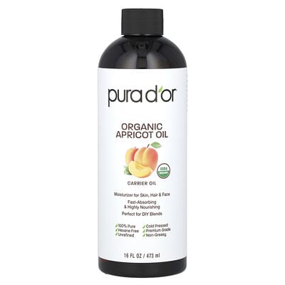 Органическое масло абрикоса, 16 fl oz (473 ml)