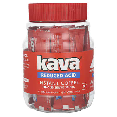 Растворимый кофе в стиках, сниженная кислотность, 20 пакетиков, 0.097 oz (2.75 g) каждый