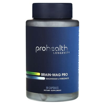 Магний Brain-Mag Pro, Magnesium L-Threonate, 90 капсул (48 mg на капсулу)