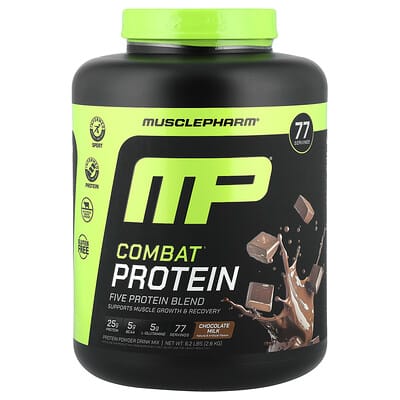 Combat® протеиновый порошок, шоколадное молоко, 6.2 lbs (2.8 kg)