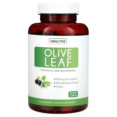 Healths Harmony листья оливы Olive Leaf 750 mg 120 капсул