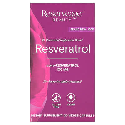 Resveratrol, 30 вегетарианских капсул