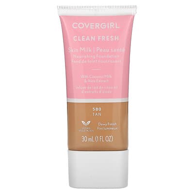 Clean Fresh, Skin Milk Nourishing Foundation, 580 Tan, 1 fl oz (30 ml )