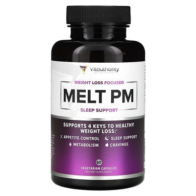 Vitauthority Melt PM, поддержка сна, 60 вегетарианских капсул