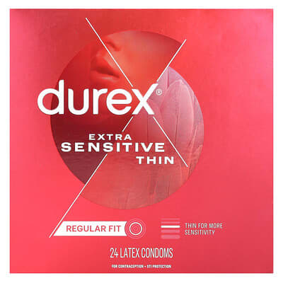 Презервативы Durex Extra Sensitive Thin, Regular Fit, 24 шт