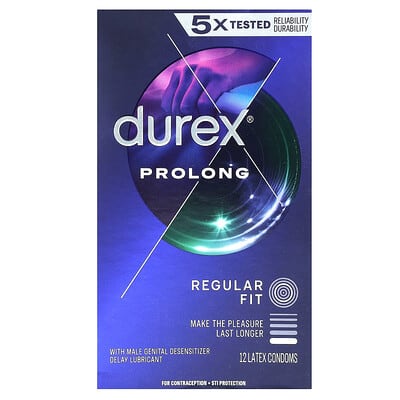 Латексные презервативы Prolong, Regular Fit, 12 шт.