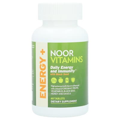 Витамины Noor Vitamins Daily Energy and Immunity с Black Seed, 60 таблеток