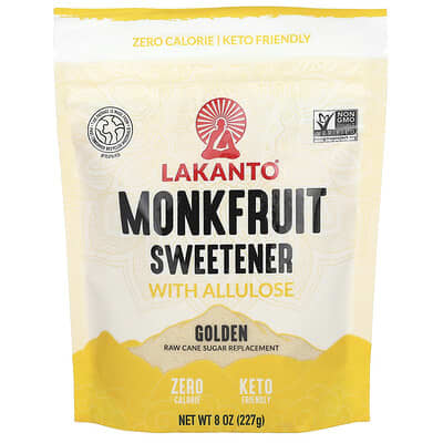 Подсластитель из монашеского фрукта с аллулозой, Golden, 8 oz (227 g)
