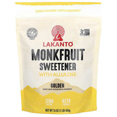 Подсластитель Monkfruit с аллулозой, Golden, 16 oz (454 g)