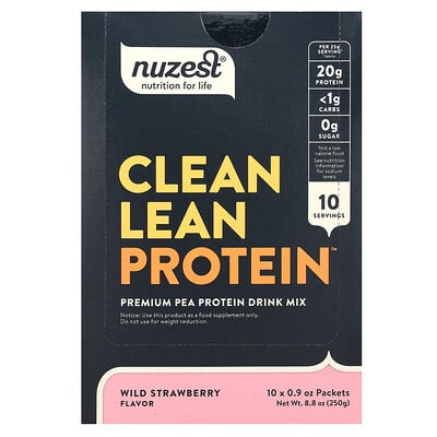 Clean Lean Protein, Wild Strawberry, 10 Packets, 0.9 oz (25 g) Each