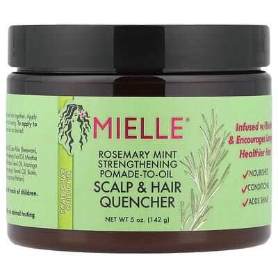 Strengthening Pomade-to-Oil, Scalp & Hair Quencher, Rosemary Mint, 5 oz (142 g)