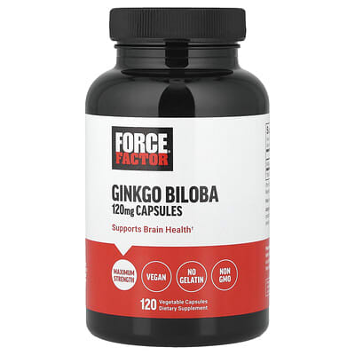 Ginkgo Biloba, 120 мг, 120 растительных капсул