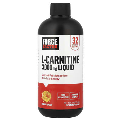 Жидкий L-карнитин, апельсин, 16 fl oz (473 ml)