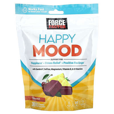 Жевательные конфеты Happy Mood Tropical Fruit 30 Soft Chews