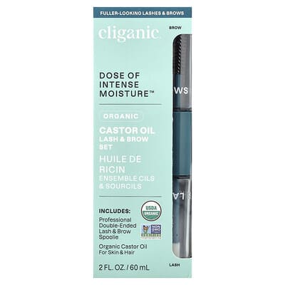 Dose of Intense Moisture™, органическое касторовое масло для ресниц и бровей, 2 fl oz (60 ml)