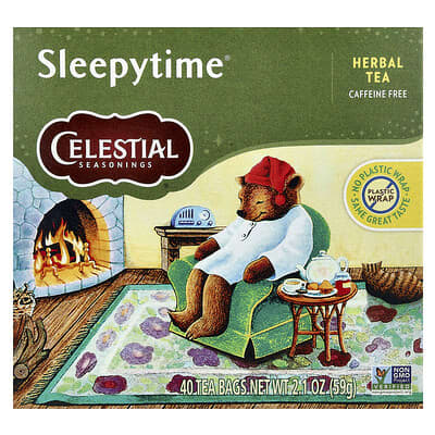 Травяной чай Sleepytime®, без кофеина, 40 чайных пакетиков, 2.1 oz (59 g)