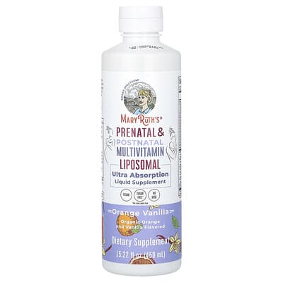 MaryRuth's липосомальный мультивитамин для беременных и после родов, Orange Vanilla, 15.22 fl oz (450 ml)