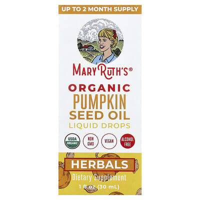 MaryRuth's Organic Pumpkin Seed Oil жидкие капли, без спирта, 1 fl oz (30 ml)
